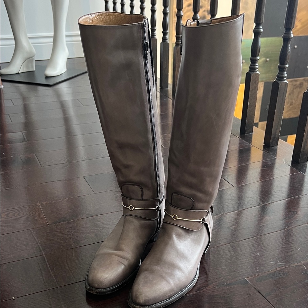 Ron White Signature Taupe Leather Riding boots.  39